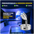 LED Reading Light with USB-C Port, Touch Dimmer, Warm White & Blue, Aluminum Housing, 200 LM, 10-28V DC