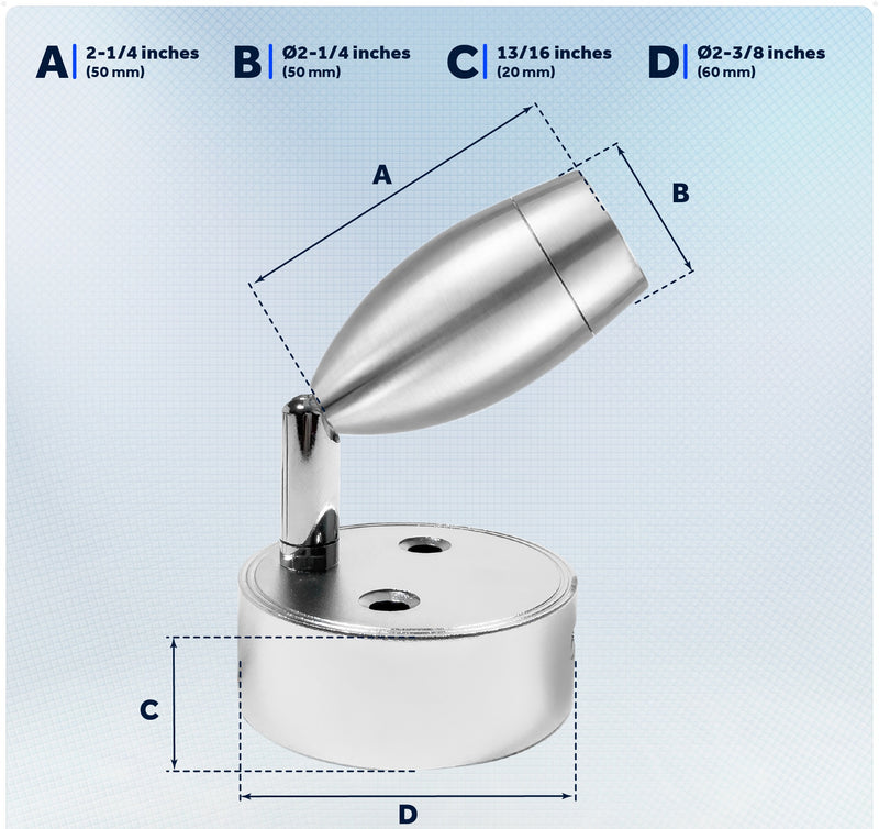 LED Reading Light with USB-C Port, Touch Dimmer, Aluminum Housing, 200 LM, 10-28V DC