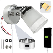 LED Reading Light with USB-C, Touch Dimmer, Warm White, Aluminum & Acrylic Housing, 200 LM, 10-28V DC - FO4922 - Five Oceans