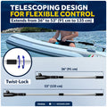 Universal U-Joint Telescopic Tiller Extension Handle, Extend from 36" - 53"- FO4926 - Five Oceans