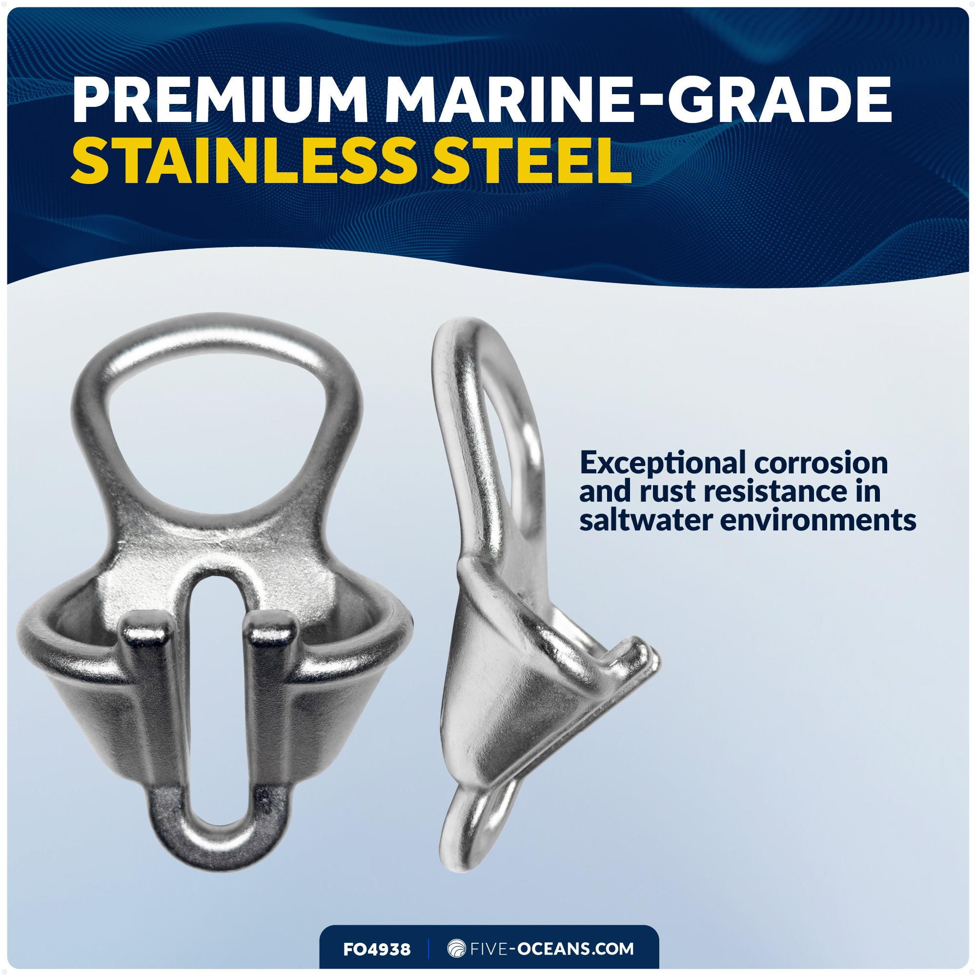 Boat Anchor Chain Lock – AISI316 Stainless Steel, Marine-Grade, Fits 1/4" to 5/16" (6-8mm) Chains - FO4938