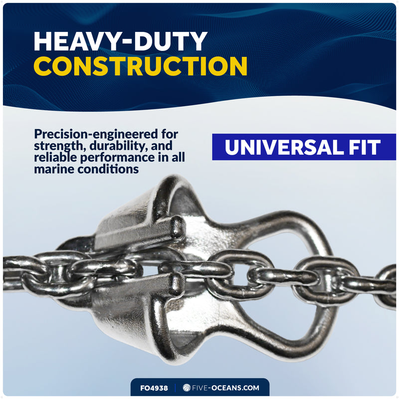 Anchor Chain Lock - Fits 1/4" to 5/16" Chains, Stainless Steel - FO4938 - Five Oceans