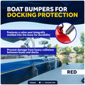 6.5" x 25" Inflatable Ribbed Fenders, Red, 2-Pack - FO4945 - Five Oceans