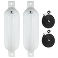 Inflatable Ribbed Fenders, White, 2-Pack
