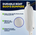 Inflatable Ribbed Fenders, White, 2-Pack