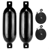 Inflatable Ribbed Fenders, Black, 2-Pack