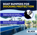 Inflatable Ribbed Fenders, Black, 2-Pack - Five Oceans