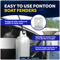 6.5" x 23" Inflatable Ribbed Fenders, White, 2-Pack - FO4950 - Five Oceans
