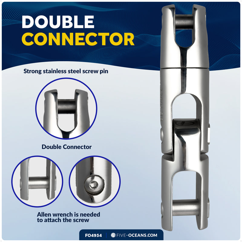 Multidirectional Anchor Swivel for 1/4" - 5/16" Chain, AISI316 Stainless Steel - FO4954 - Five Oceans