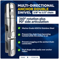 Multidirectional Anchor Swivel for 3/8" - 1/2" Chain, AISI316 Stainless Steel - FO4958 - Five Oceans