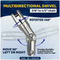 Multidirectional Anchor Swivel for 3/8" - 1/2" Chain, AISI316 Stainless Steel - FO4958 - Five Oceans