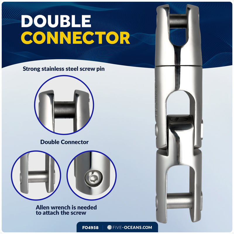 Multidirectional Anchor Swivel for 3/8" - 1/2" Chain, AISI316 Stainless Steel - FO4958 - Five Oceans