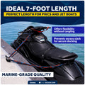 1/2 in x 7 ft PWC Dock Lines, Giant Snap Hook, Red & Blue, 2-Pack - FO4961 - Five Oceans