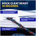 1/2 in x 7 ft PWC Dock Lines, Giant Snap Hook, Red & Blue, 2-Pack - FO4961 - Five Oceans