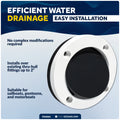 2-3/4" Scupper Valve - Self-Bailing Deck Drain for Boats- FO4964 - Five Oceans