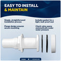 1-1/2" Boat Through Hull with Scupper Valve - Self-Bailing Deck Drain for Boats - FO4966 - Five Oceans