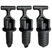 Floating Livewell Drain Plugs, 1/2", 5/8" & 3/4" Plugs, ABS Black Plastic  - FO4968 - Five Oceans