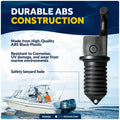Floating Livewell Drain Plugs, 1/2", 5/8" & 3/4" Plugs, ABS Black Plastic  - FO4968 - Five Oceans