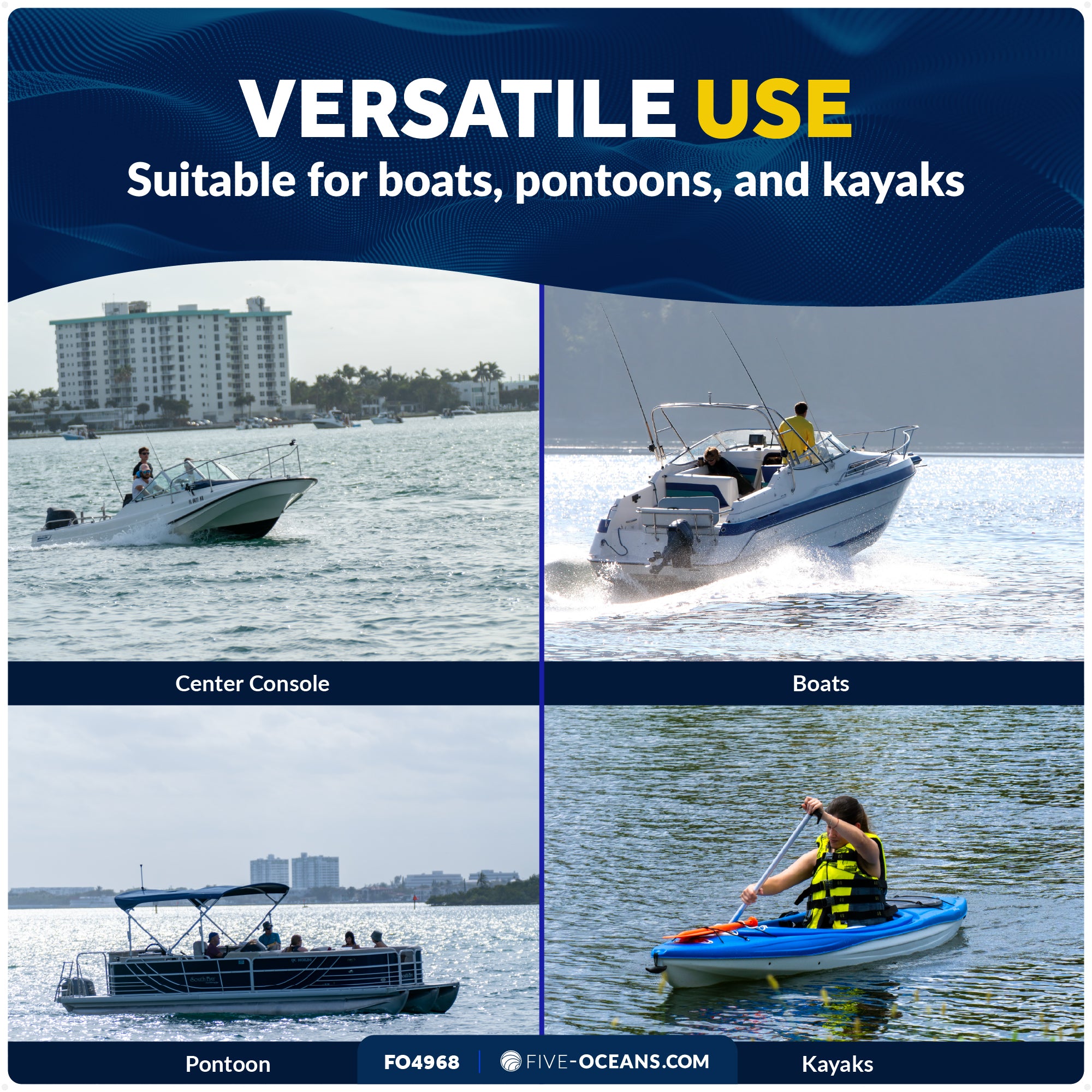 Floating Livewell Drain Plugs, 1/2", 5/8" & 3/4" Plugs, ABS Black Plastic  - FO4968 - Five Oceans