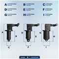 Floating Livewell Drain Plugs, 1/2", 5/8" & 3/4" Plugs, ABS Black Plastic  - FO4968 - Five Oceans