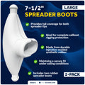 7-1/2" Spreader Boots, Large, UV-Resistant Rubber,  2-Pack - FO4972 - Five Oceans