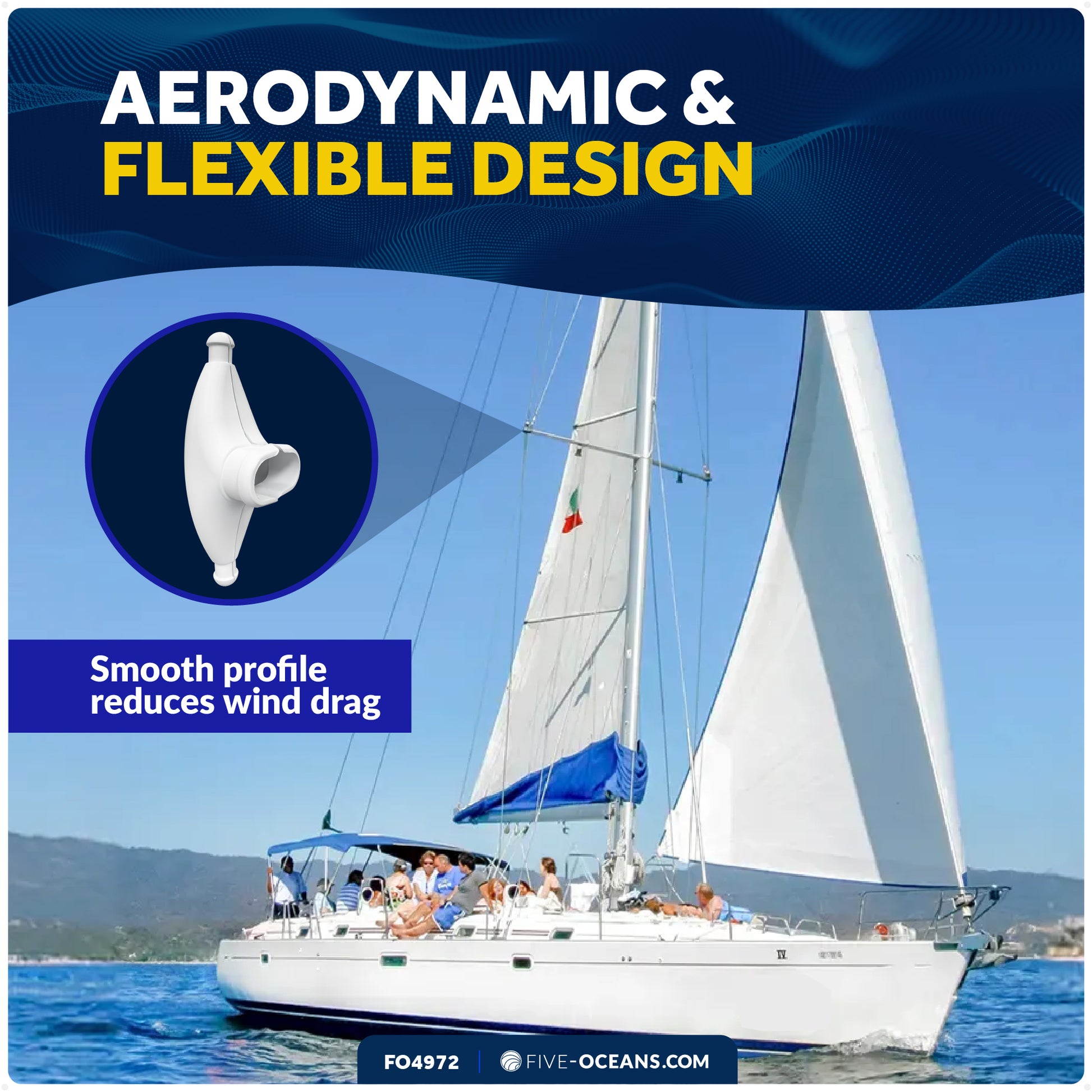 7-1/2" Spreader Boots, Large, UV-Resistant Rubber,  2-Pack - FO4972 - Five Oceans