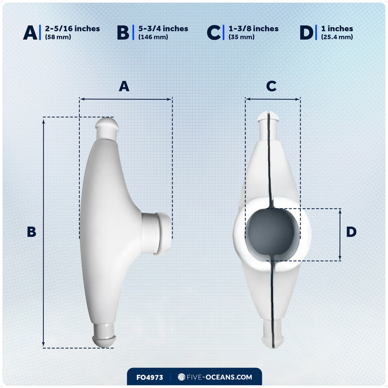 5-3/4" Spreader Boots with 1" Dia. Round Opening, UV-Resistant Rubber, 2-Pack