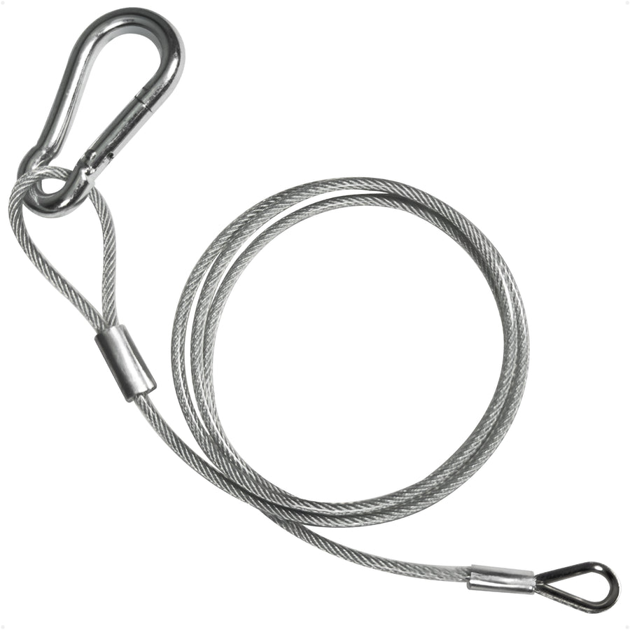4 Ft Outboard Safety Cable 3/16" with Snap Hook, Vinyl-Coated Galvanized Steel