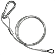 50" Outboard Safety Cable 3/16" with Snap Hook, Vinyl-Coated Galvanized Steel - FO4976 - Five Oceans