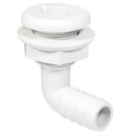 3/4" Angled Thru-Hull Fitting - White ABS Plastic - FO4978 - Five Oceans