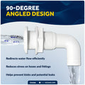 1" Angled Thru-Hull Fitting - White ABS Plastic - FO4980 - Five Oceans