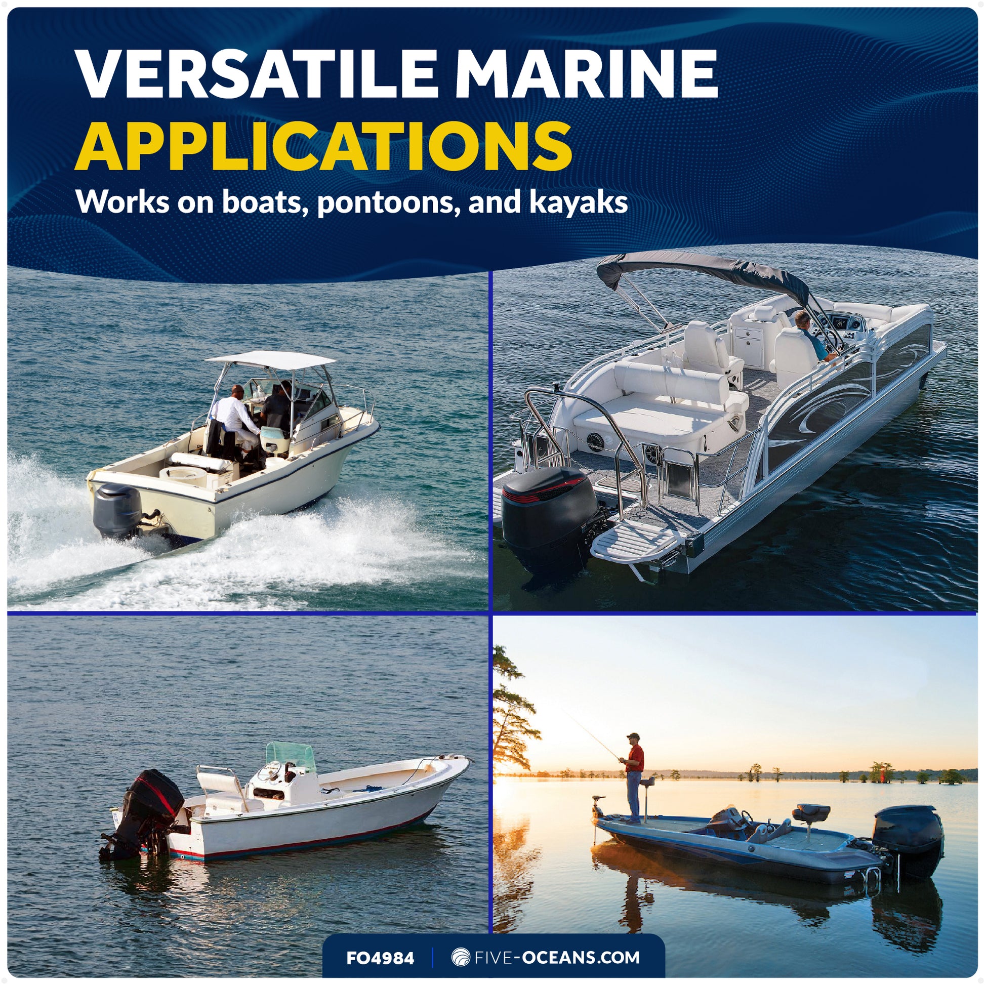 1-1/2" Angled Thru-Hull Fitting - White ABS Plastic for Boat, Pontoon, and Yachts - FO4984 - Five Oceans