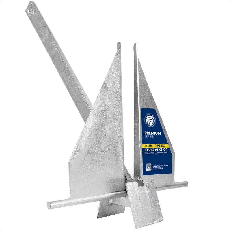2 Lb. Fluke Anchor, Galvanized Steel – FO4994 - Five Oceans