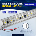 15" LED Strip Light, 9W Natural White, Aluminum Housing, 12V-30V - FO5000 - Five Oceans
