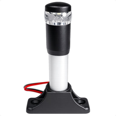 4-1/2" LED Anchor Light, Certified 2NM, Fixed Base, Polycarbonate Lens & Aluminum Tube,  10-30V DC - FO5004 - Five Oceans