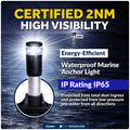 4-1/2" LED Anchor Light, Certified 2NM, Fixed Base, Polycarbonate Lens & Aluminum Tube,  10-30V DC - FO5004 - Five Oceans