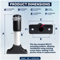 4-1/2" LED Anchor Light, Certified 2NM, Fixed Base, Polycarbonate Lens & Aluminum Tube,  10-30V DC - FO5004 - Five Oceans