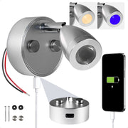 LED Reading Light with USB-C, Touch Dimmer, Warm White & Blue, Aluminum Housing, 200LM, 10-28V DC - FO5010 - Five Oceans