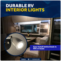 LED Reading Light with USB-C, Touch Dimmer, Warm White & Blue, Aluminum Housing, 200LM, 10-28V DC - FO5010 - Five Oceans