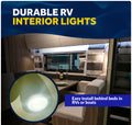 LED Reading Light with USB-C, Touch Dimmer, Gooseneck, Aluminum Housing, 200LM, 10-28V DC - Five Oceans