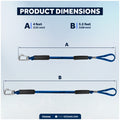 4 ft PWC Bungee Dock Lines, 316 Stainless Steel Clips, Blue, 2-Pack - FO5046 - Five Oceans