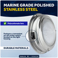 4" RGBW LED Dome Ceiling Light with Internal Drive, 12V, Stainless Steel Housing, 2-Pack - FO5052-M2 - Five Oceans