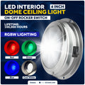 4" RGBW LED Dome Ceiling Light with Internal Drive, 12V, Stainless Steel Housing - FO5052 - Five Oceans
