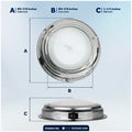 6" RGBW LED Dome Ceiling Light with Internal Drive, 12V, Stainless Steel Housing, 2-Pack - FO5054-M2 - Five Oceans