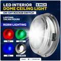 6" RGBW LED Dome Ceiling Light with Internal Drive, 12V, Stainless Steel Housing - FO5054 - Five Oceans