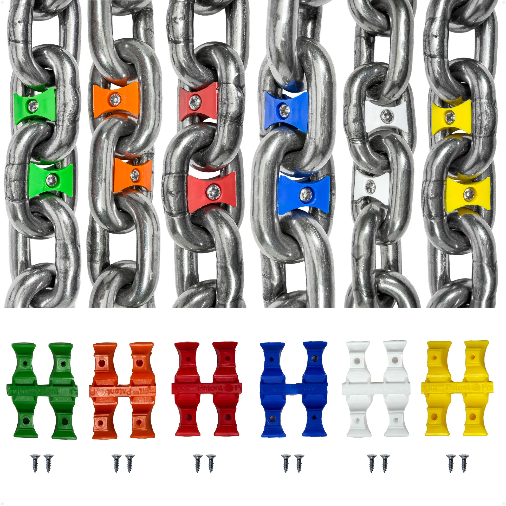 1/4" (7mm) HT G4 Anchor Windlass Chain Markers, 12-Pack, 6 Colors - FO5060 - Five Oceans