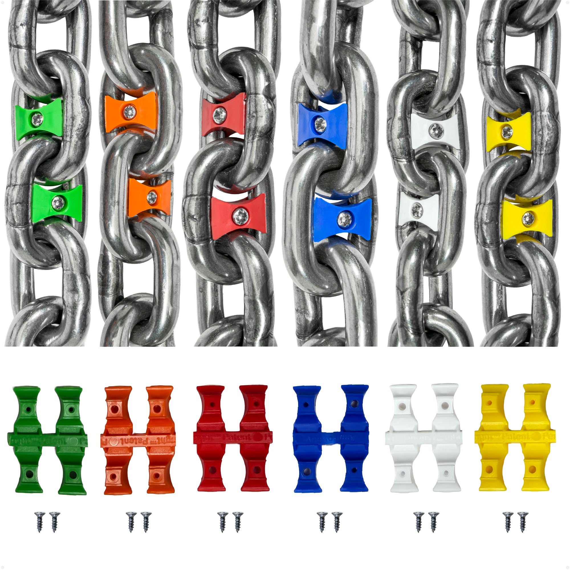 1/4" (7mm) HT G4 Anchor Windlass Chain Markers, 12-Pack, 6 Colors - FO5060 - Five Oceans