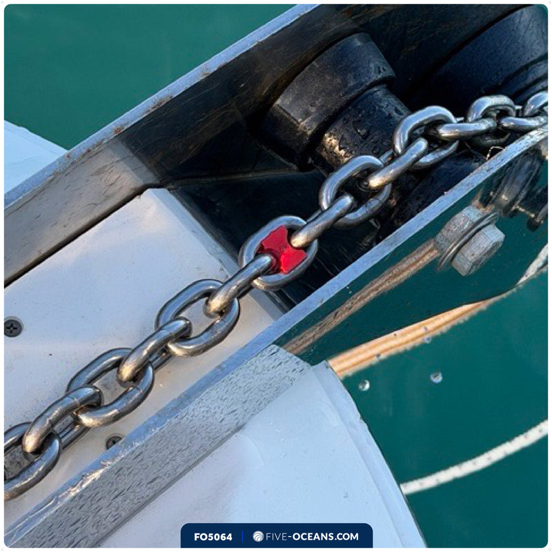 3/8" (10mm) HT G4 Anchor Windlass Chain Markers, 12-Pack, 6 Colors - FO5064 - Five Oceans