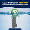 Adjustable Universal Deck Plate and Deck Fill Key with Floating Green Keychain, Fits Standard 8-Point Winch Sockets & Dual-Hole Deck Fittings, Nylon - 5068-4495-G-KIT - Five Oceans