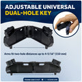 Adjustable Universal Deck Plate and Deck Fill Key with Floating Green Keychain, Fits Standard 8-Point Winch Sockets & Dual-Hole Deck Fittings, Nylon - 5068-4495-G-KIT - Five Oceans